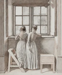 Am Fenster im Atelier des Künstlers, 1852